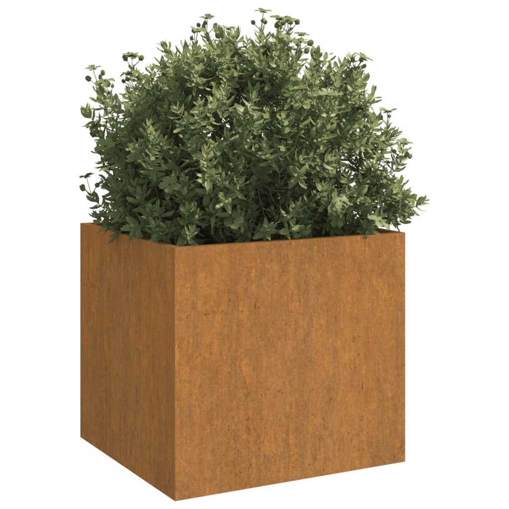 vidaXL Jardineras 2 unidades acero corten 32x30x29 cm