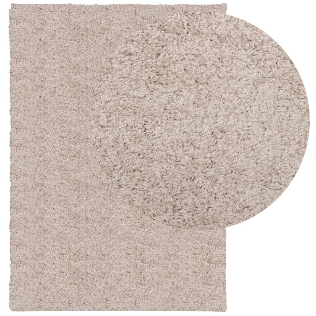 vidaXL Alfombra peluda de pelo largo moderna PAMPLONA beige 160x230 cm