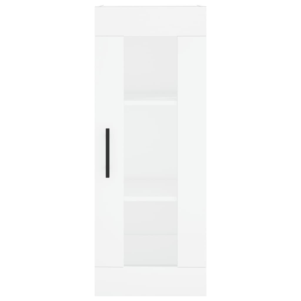 vidaXL Aparador alto madera contrachapada blanco 34,5x34x180 cm