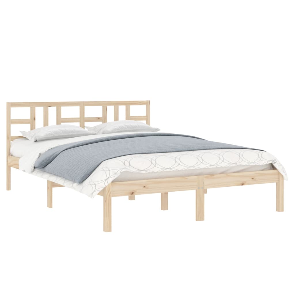 vidaXL Estructura de cama madera maciza 120x190 cm