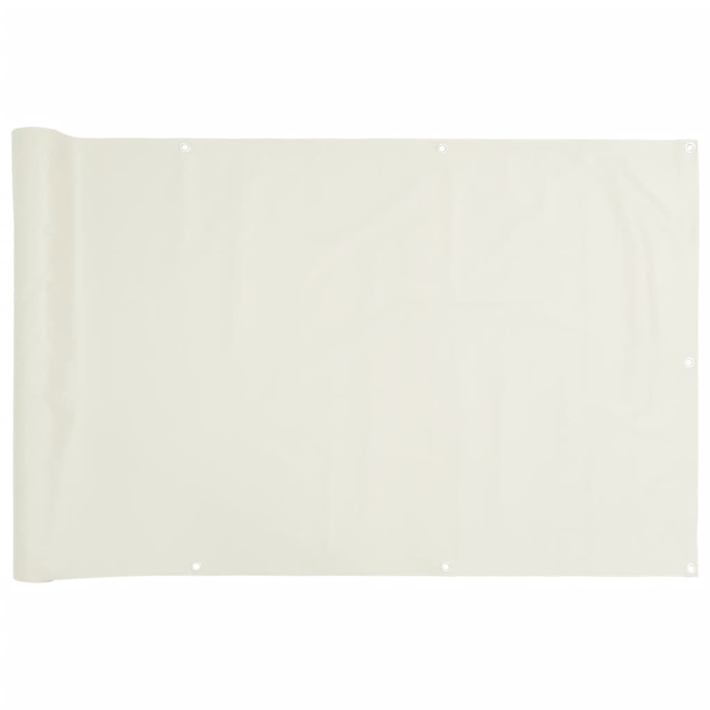 vidaXL Pantalla de privacidad de balcón PVC blanco 600x120 cm