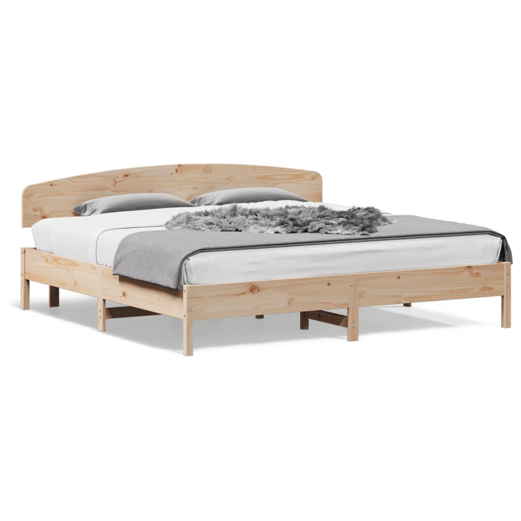 vidaXL Estructura de cama sin colchón madera maciza de pino 200x200 cm