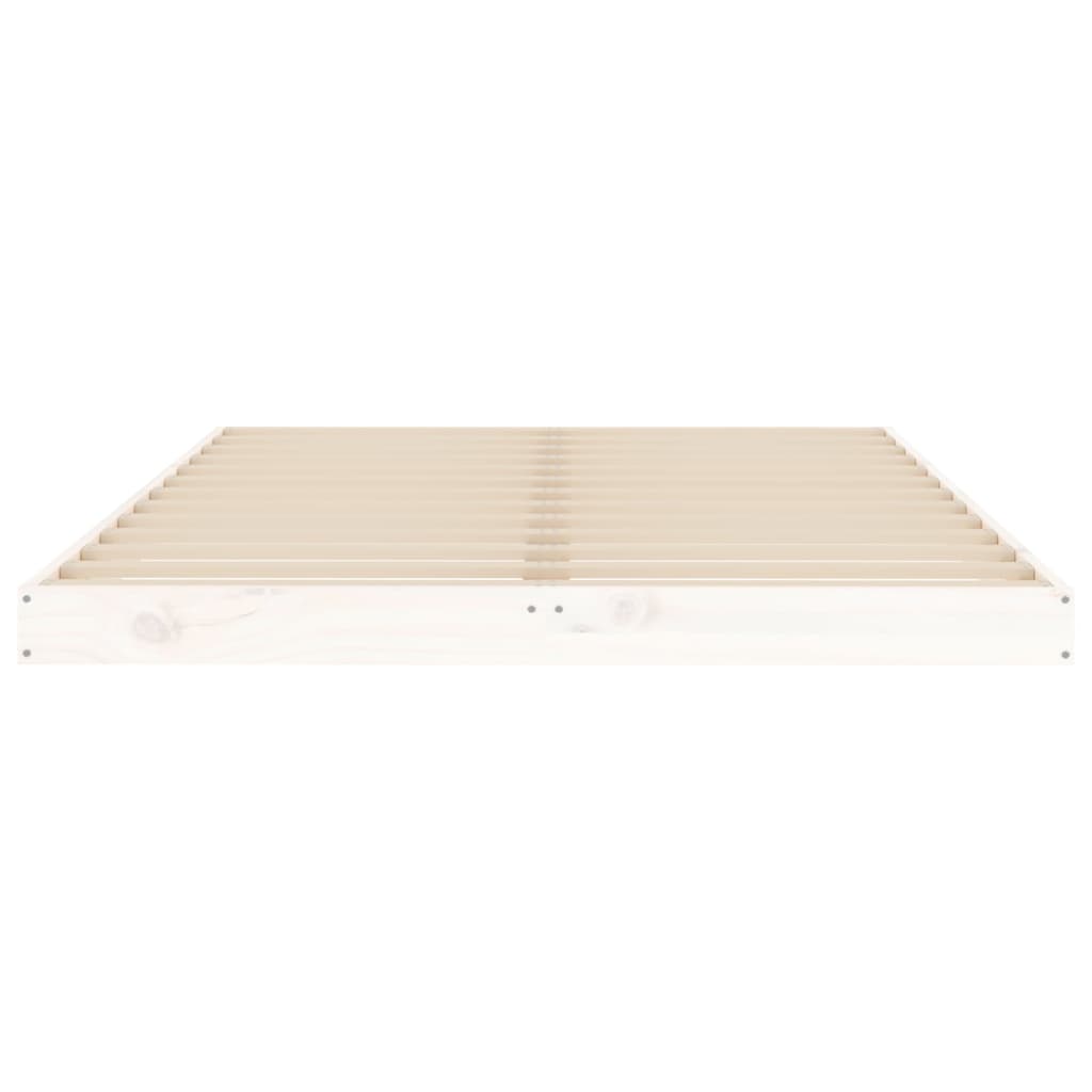 vidaXL Estructura de cama sin colchón madera maciza blanca 120x190 cm