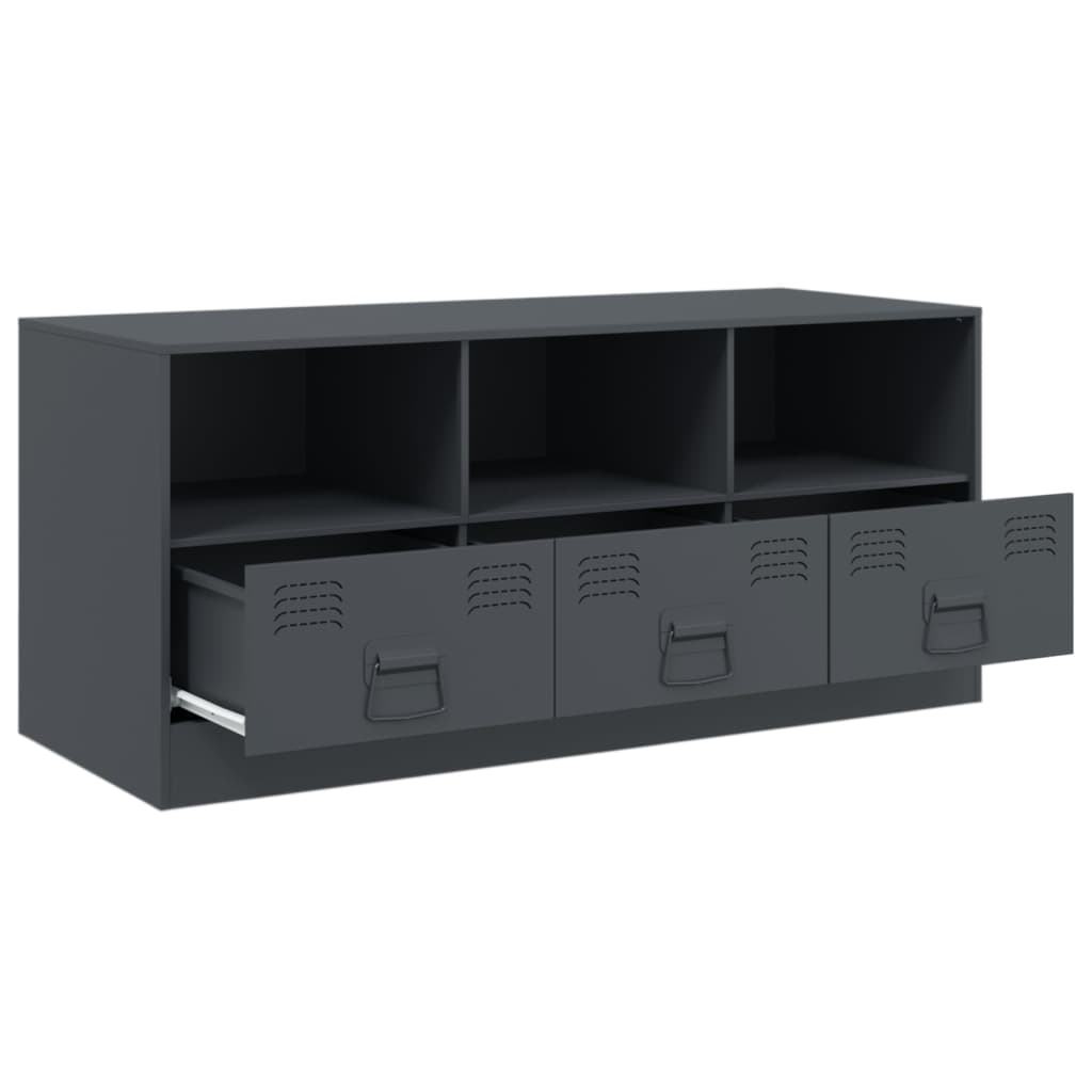 vidaXL Mueble para TV de acero gris antracita 99x39x44 cm