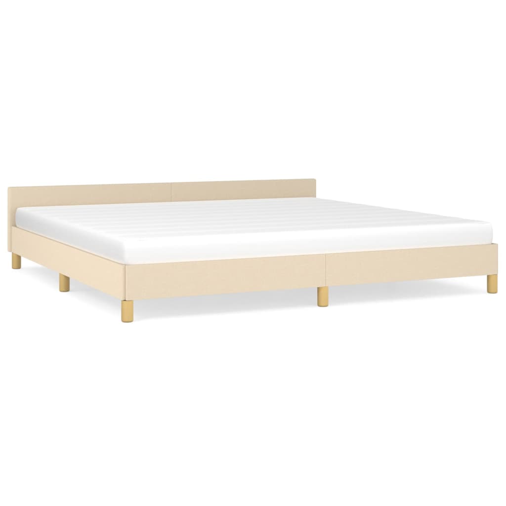 vidaXL Cama sin colchón tela color crema 200x200 cm