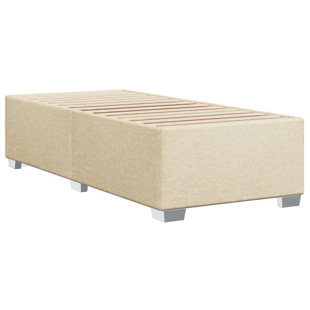 vidaXL Cama box spring con colchón tela color crema 100x200 cm