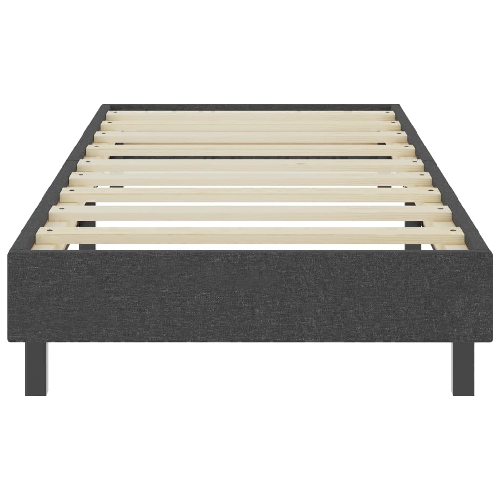 vidaXL Cama box spring tela gris oscuro 80x200 cm