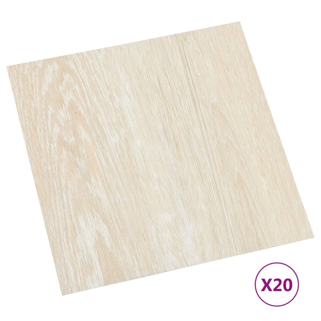 vidaXL Tarimas de suelo autoadhesivas 20 uds PVC beige 1,86 m²