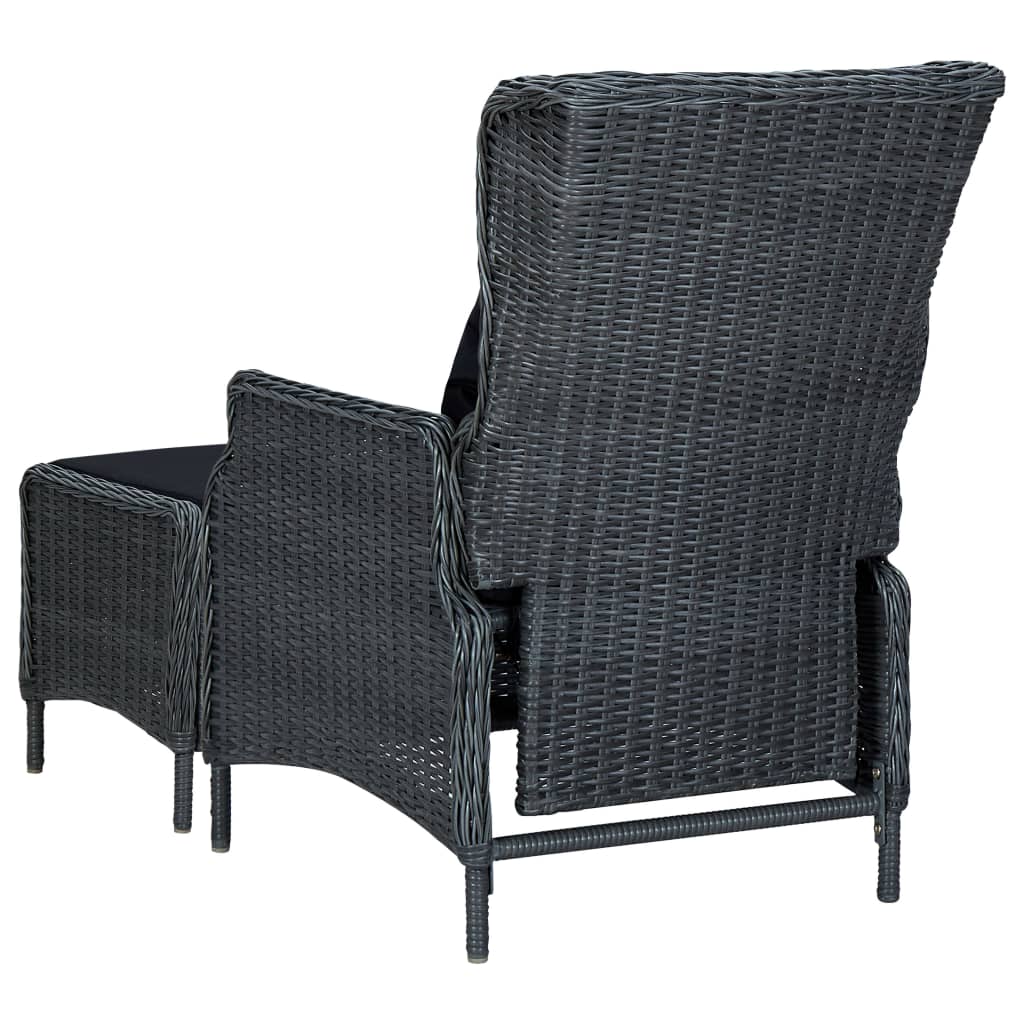 vidaXL Juego de comedor para jardín de 5 piezas gris oscuro