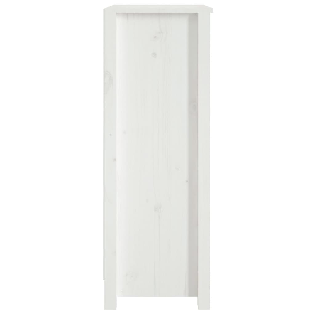 vidaXL Estantería madera maciza de pino blanca 50x35x97 cm