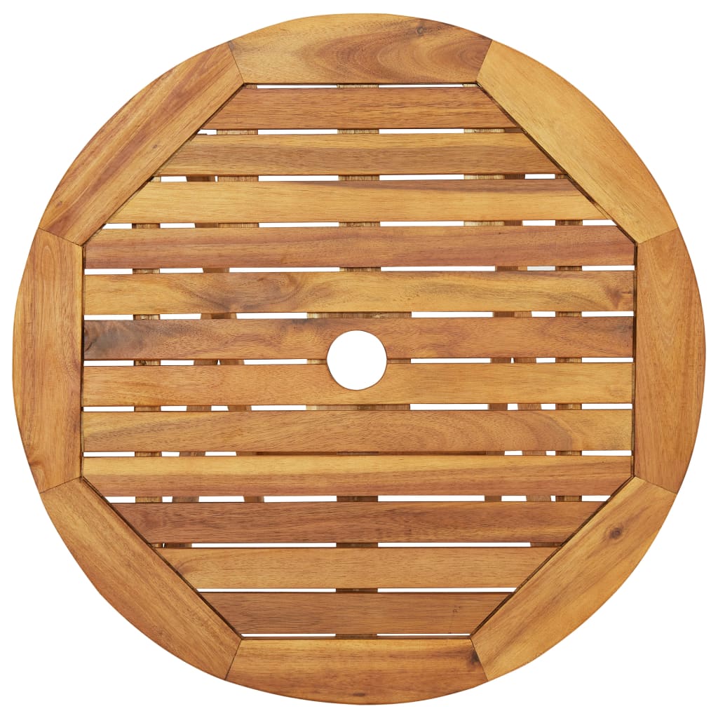 vidaXL Comedor de jardín plegable 3 piezas madera maciza de acacia