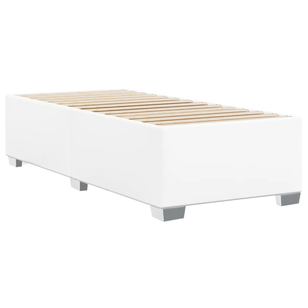 vidaXL Estructura de cama sin colchón cuero sintético blanco 80x200 cm