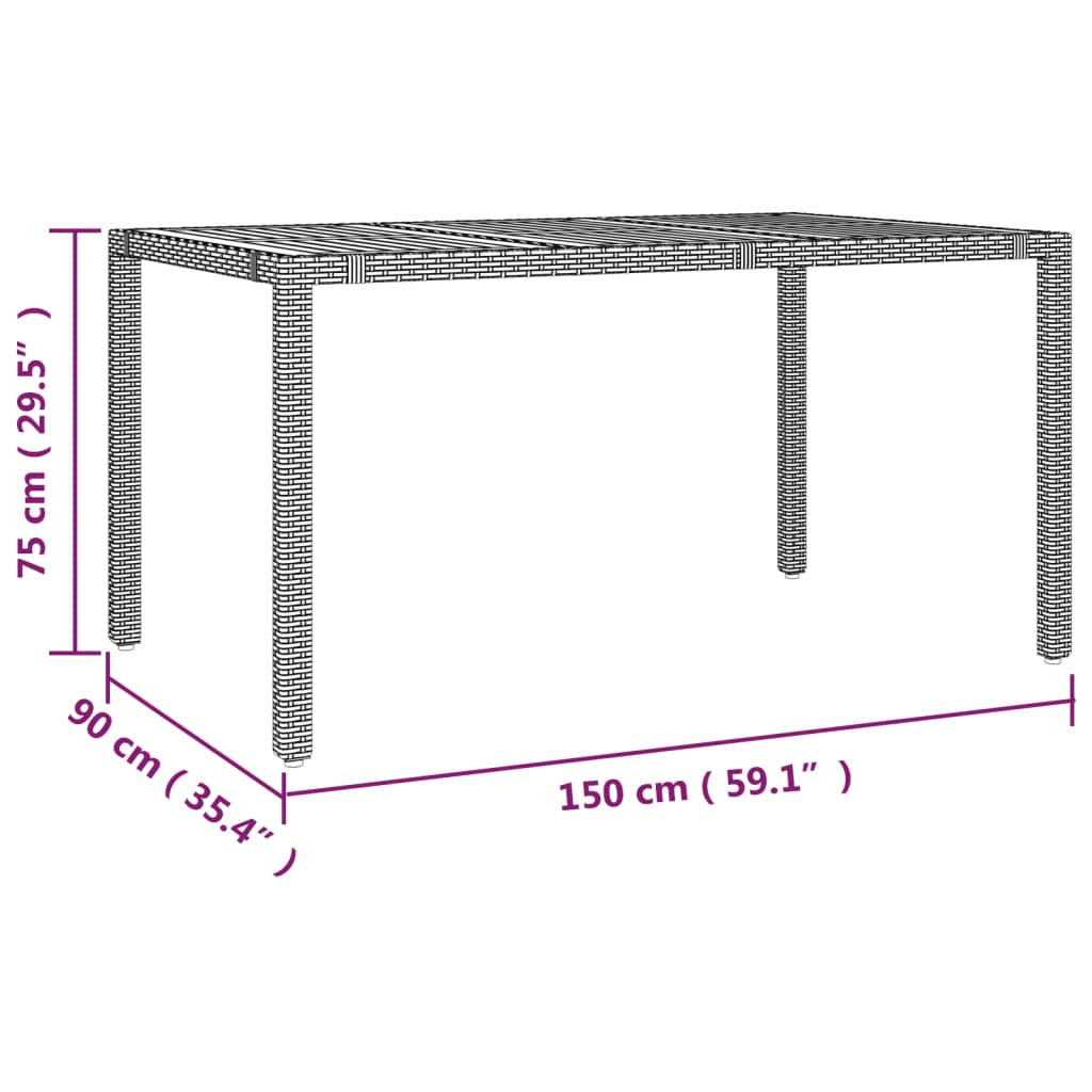 vidaXL Set comedor de jardín 5 piezas con cojines ratán sintético gris