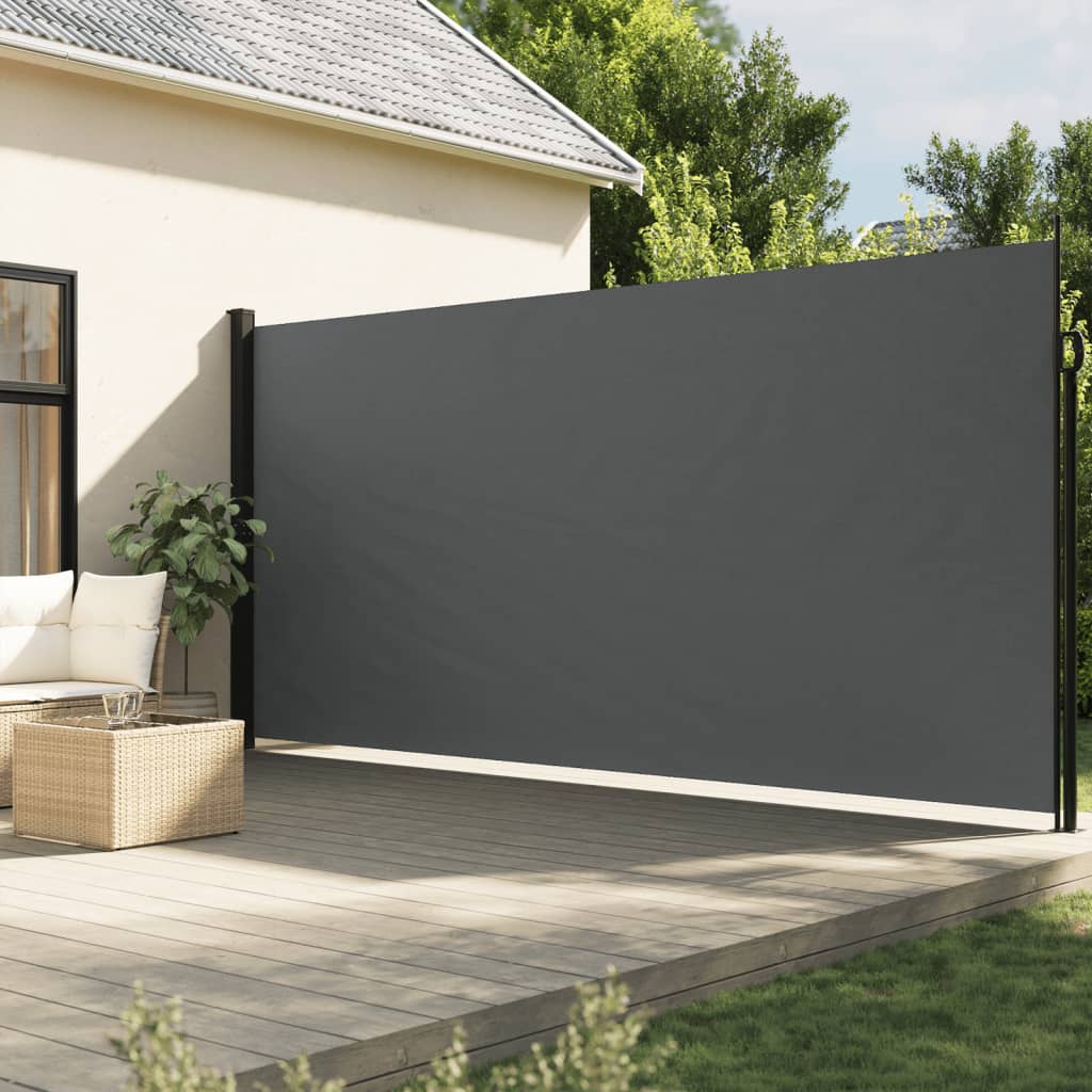 vidaXL Toldo lateral retráctil gris antracita 220x500 cm