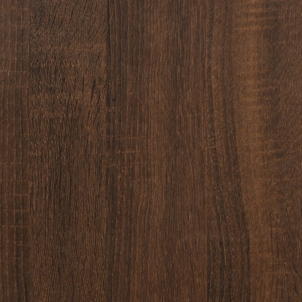 vidaXL Mesa auxiliar madera contrachapada marrón roble 55x38x45 cm