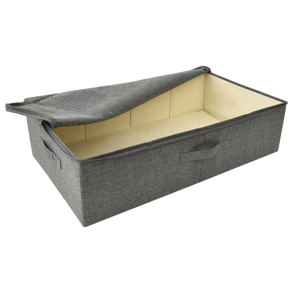 Caja de almacenaje plegable con cremallera fabricada en tela acabado color  gris antracita VidaXL