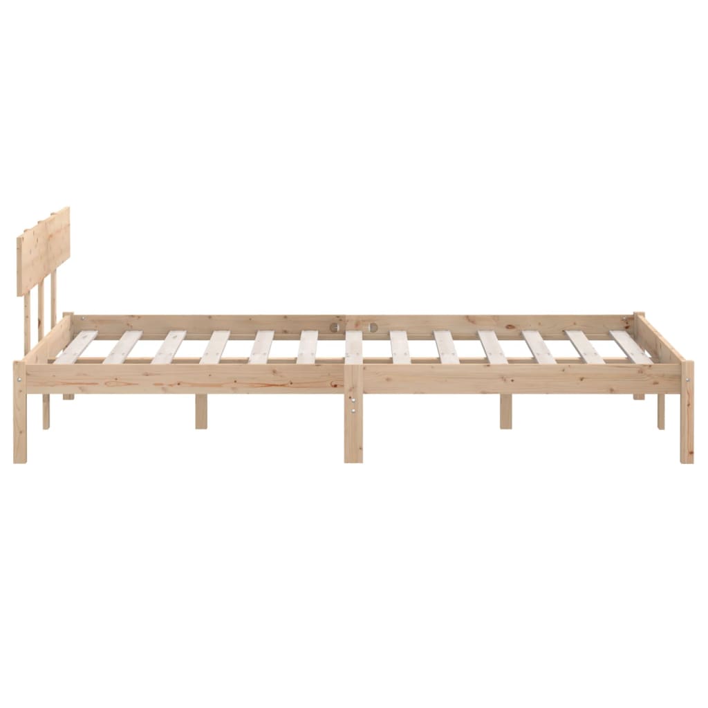 Estructura de cama madera pino gris doble RU 135x190 cm