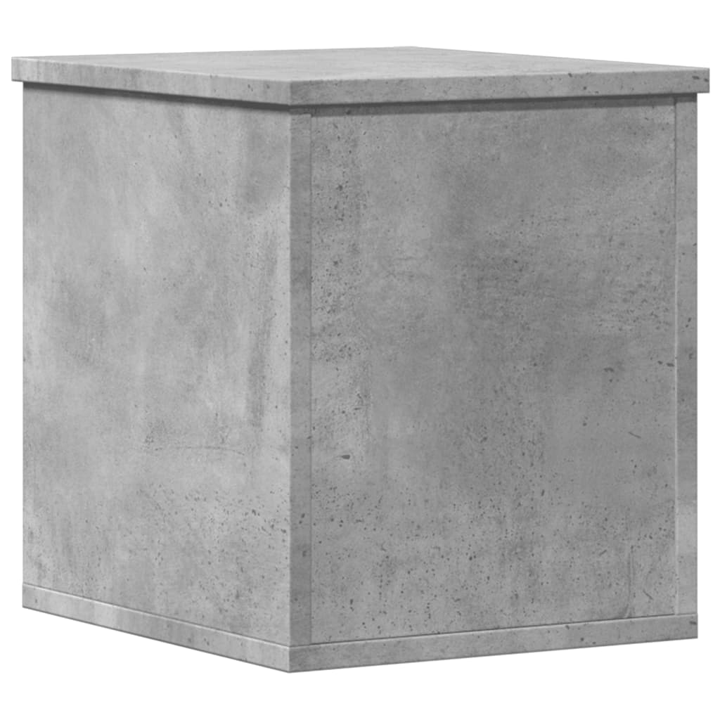 vidaXL Caja de almacenaje madera ingeniería gris hormigón 30x35x35 cm