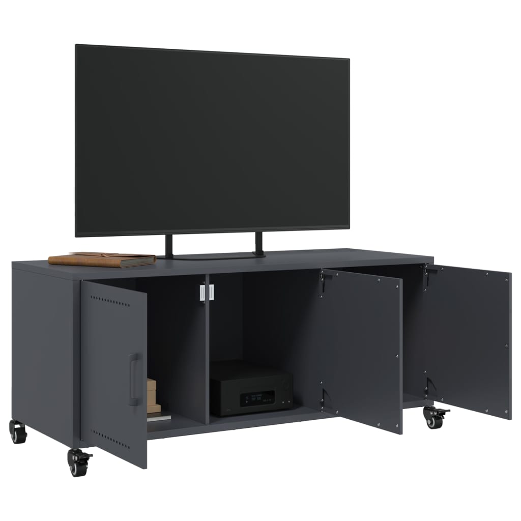 vidaXL Mueble de TV acero gris antracita 100,5x39x43,5 cm