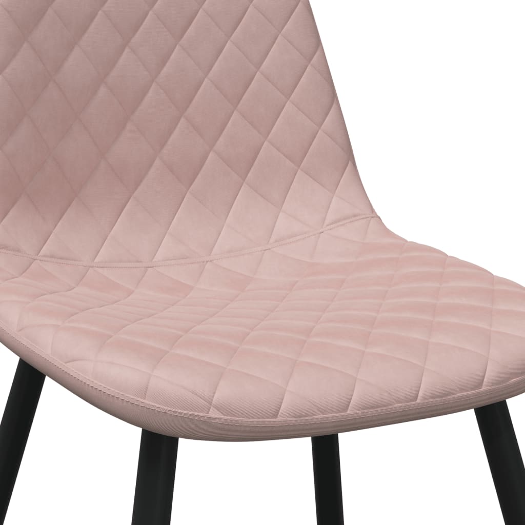 vidaXL Sillas de comedor 6 unidades terciopelo rosa