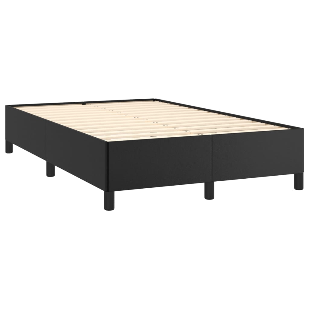 vidaXL Cama box spring con colchón cuero sintético negro 120x190 cm