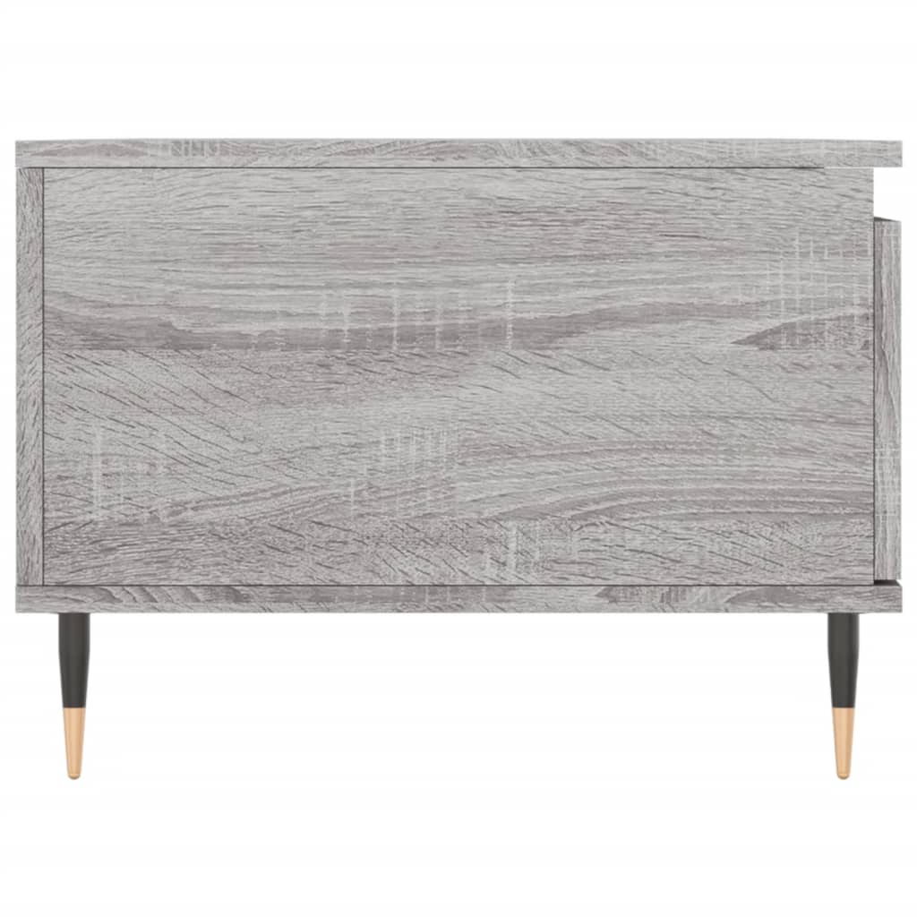 vidaXL Mesa de centro madera contrachapada gris Sonoma 90x50x36,5 cm