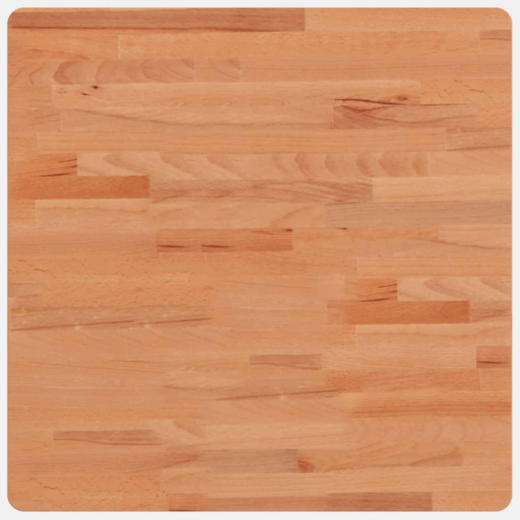 vidaXL Tablero de mesa cuadrado de madera maciza de haya 60x60x1,5 cm