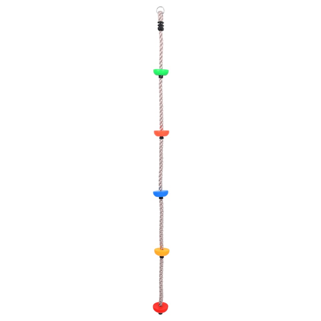 vidaXL Cuerda de escalada con plataformas 200 cm