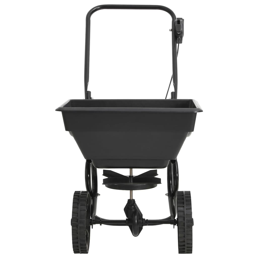 vidaXL Carrito de mano esparcidor de sal PVC y acero 92x46x70 cm 15 L