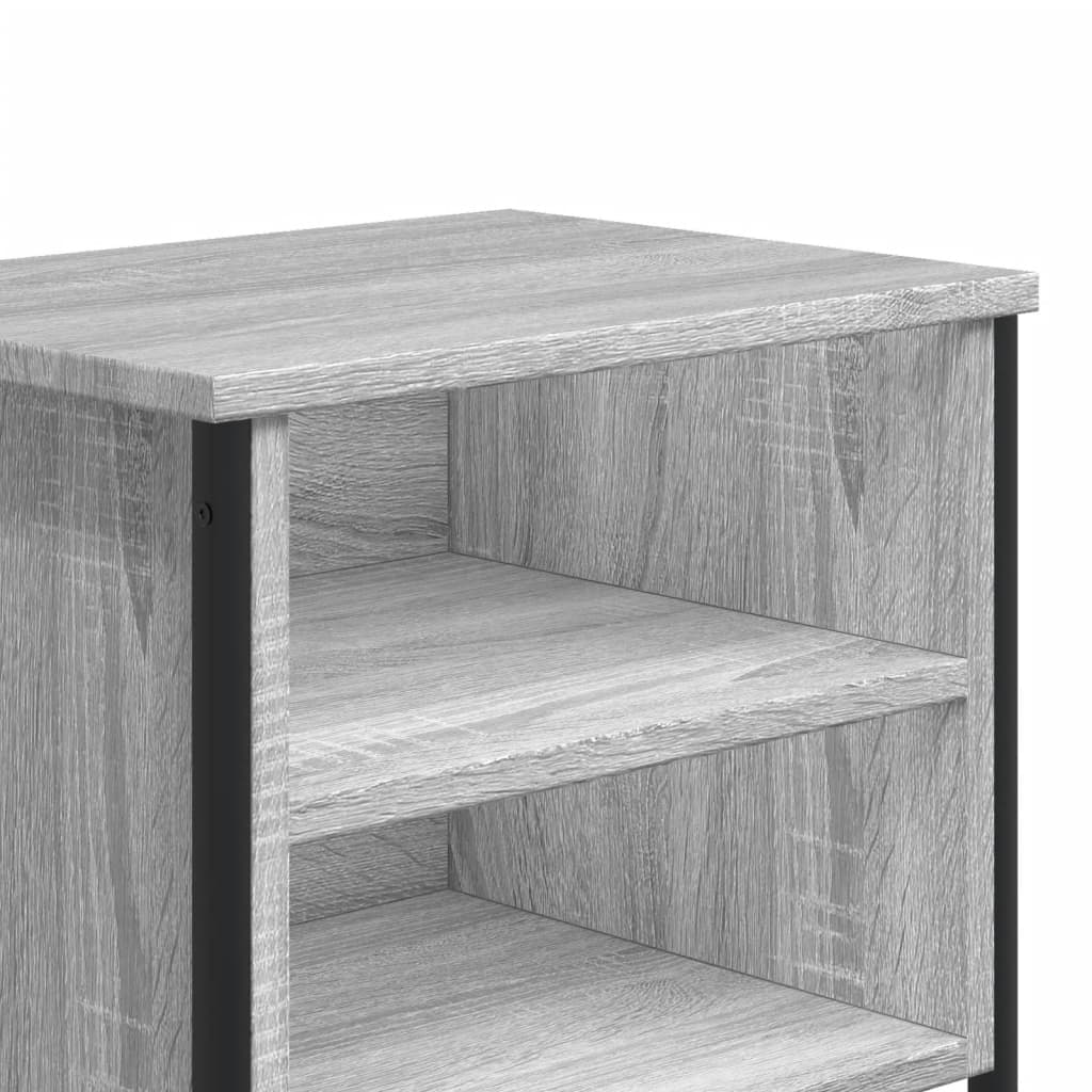 vidaXL Mesitas de noche 2 uds madera ingeniería gris Sonoma 40x30x40cm