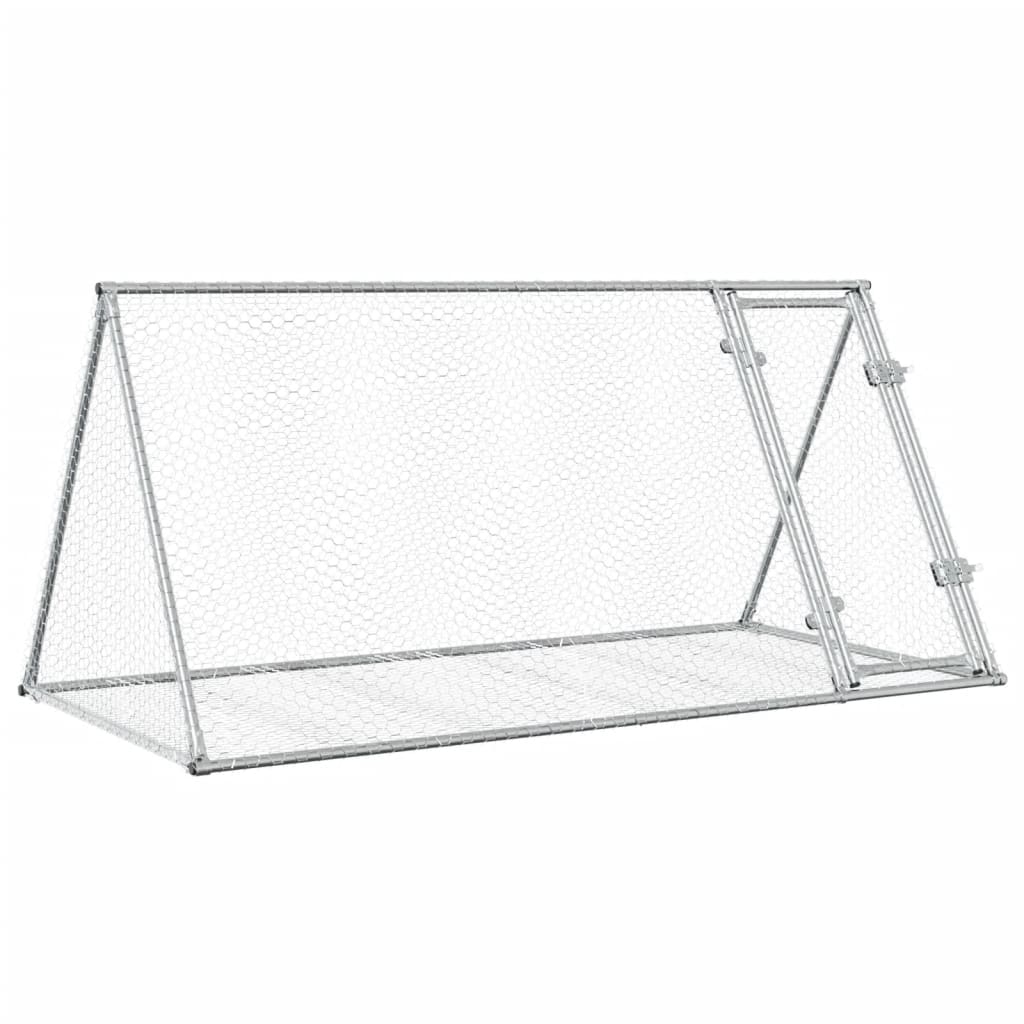 vidaXL Jaula para conejos acero galvanizado plateado 200x105x91 cm