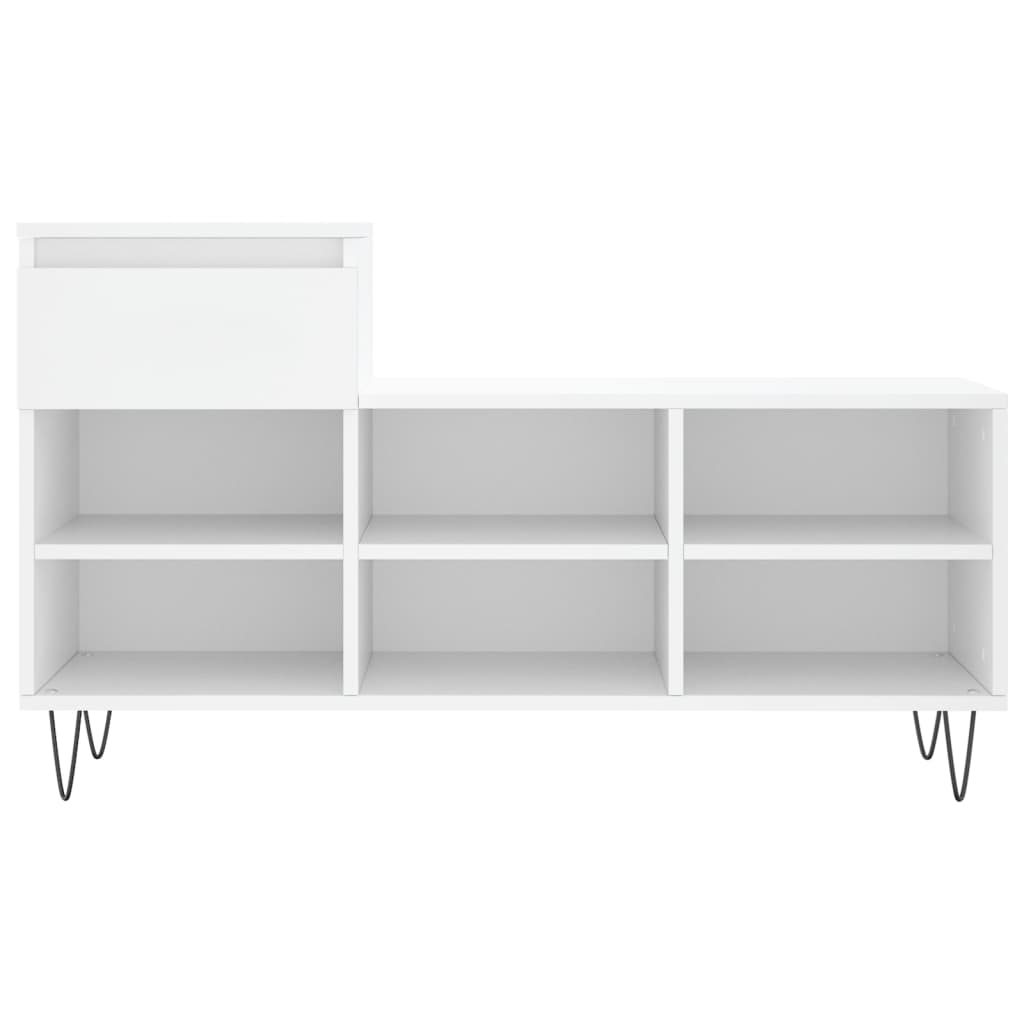 vidaXL Mueble zapatero madera contrachapada blanco 102x36x60 cm