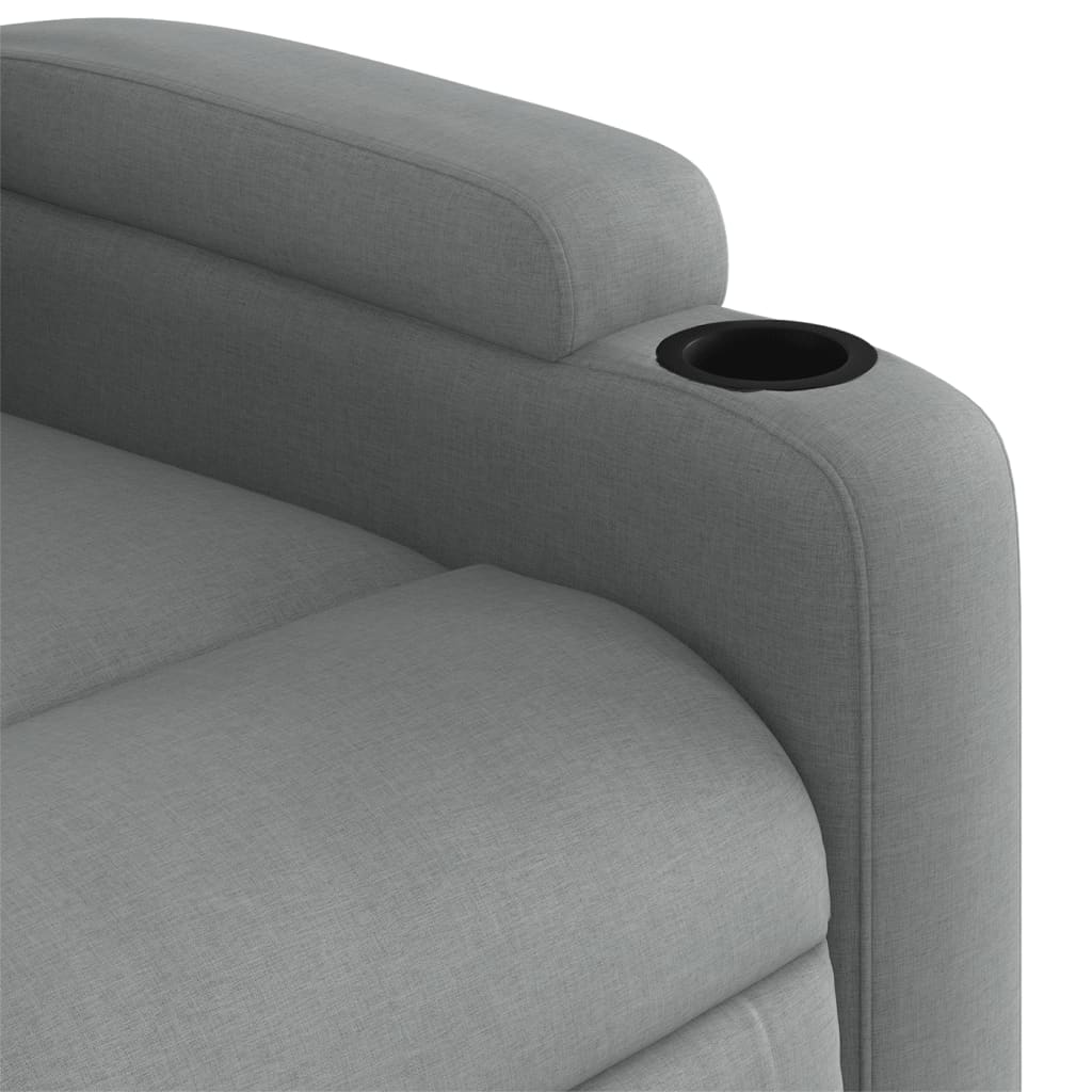 vidaXL Sillón reclinable elevable de tela gris claro