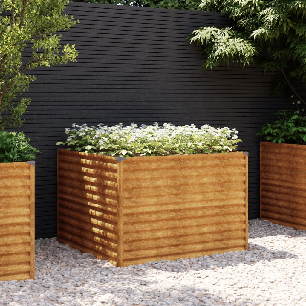 vidaXL Jardinera de acero corten 100x100x69 cm