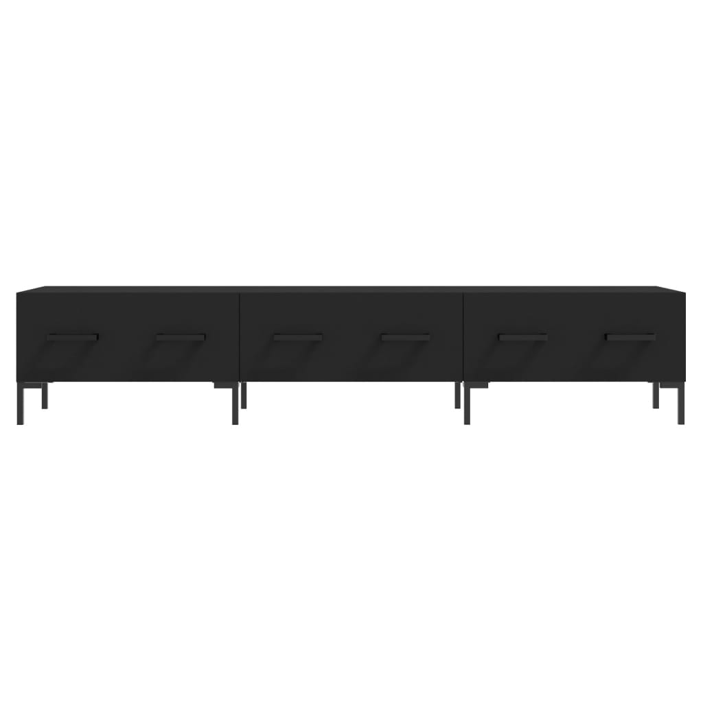 vidaXL Mueble de TV madera de ingeniería negro 150x36x30 cm