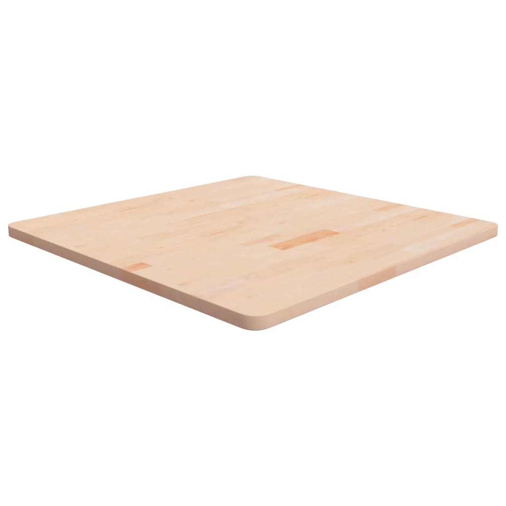 vidaXL Tablero de mesa cuadrada madera de roble sin tratar 80x80x2,5cm