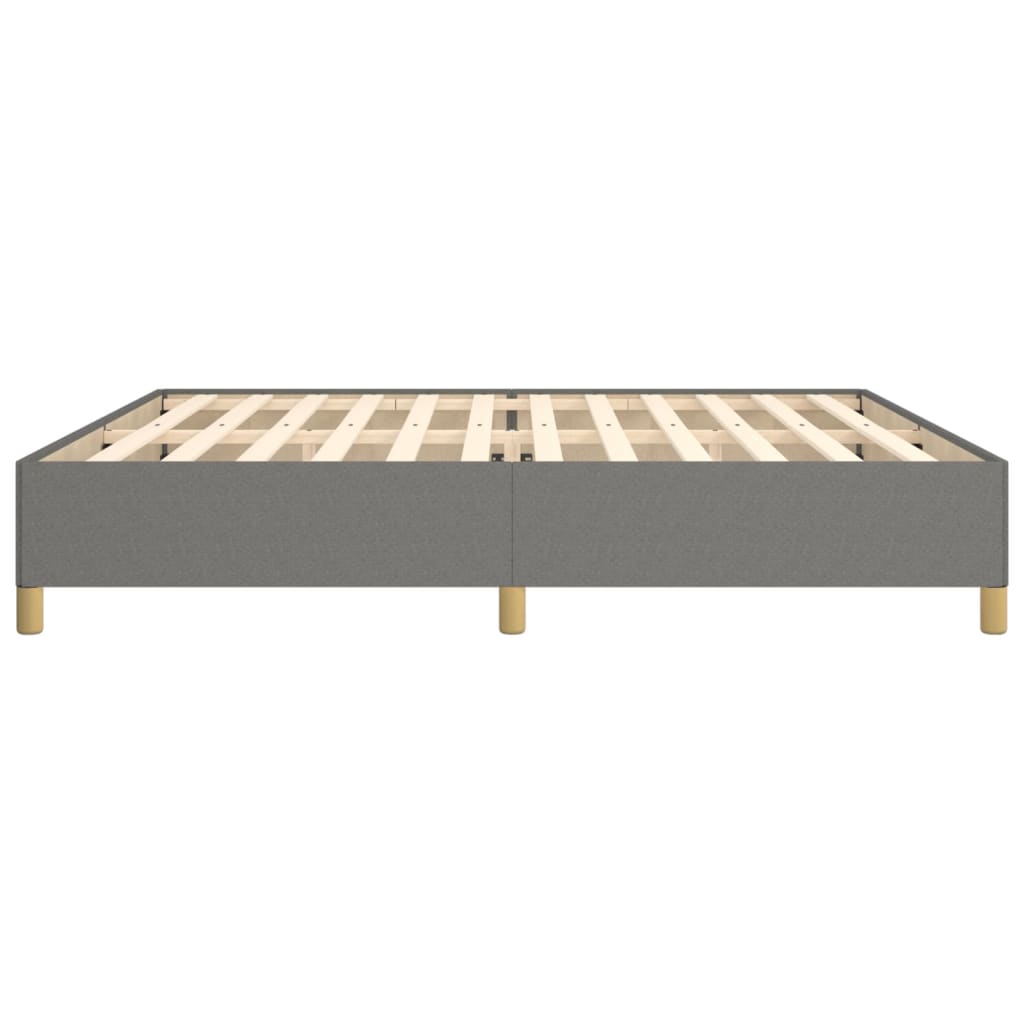 vidaXL Cama sin colchón tela gris oscuro 200x200 cm