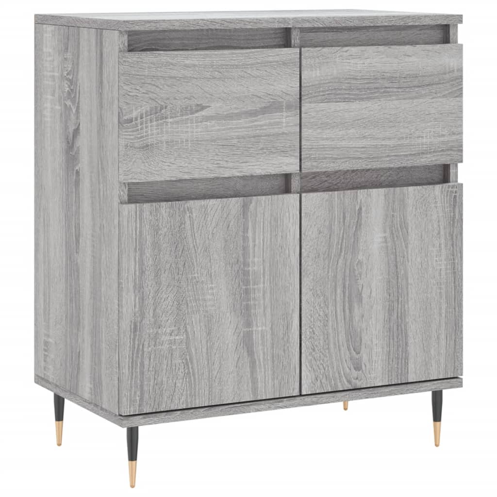 vidaXL Aparador de madera contrachapada gris Sonoma 60x35x70 cm