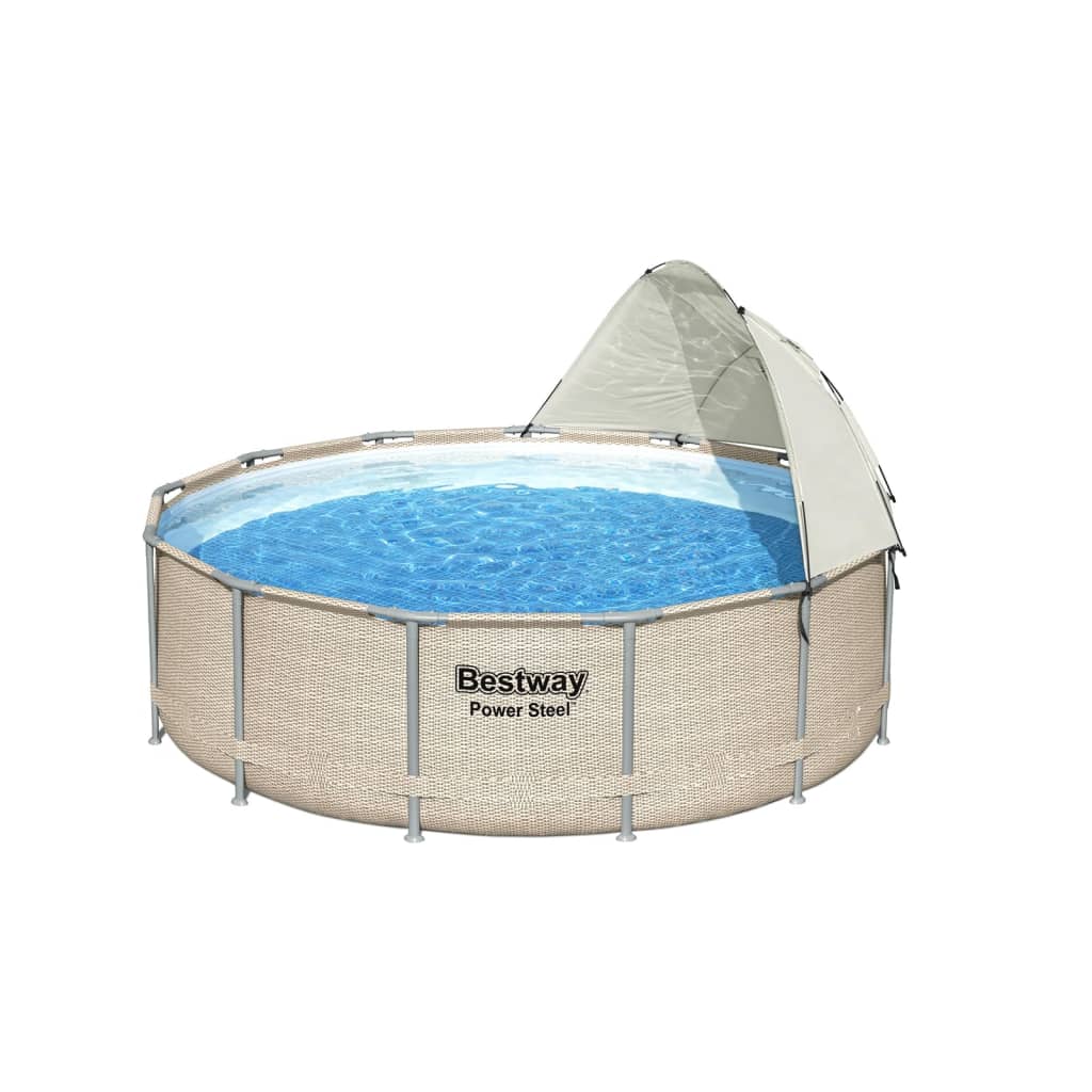 Bestway Toldo para piscina desmontable blanco