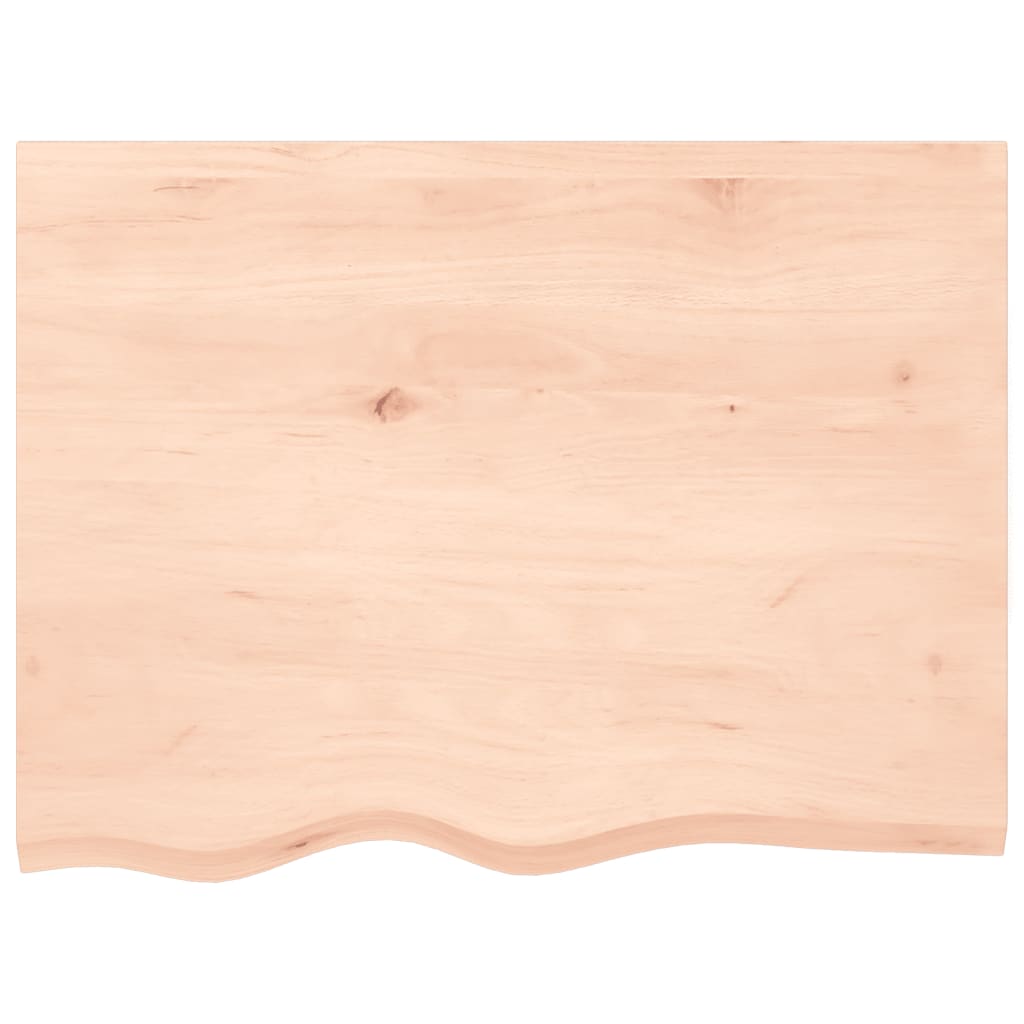 vidaXL Encimera de baño madera maciza sin tratar 80x60x(2-4) cm