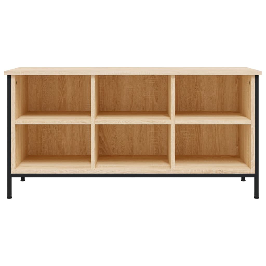 vidaXL Mueble zapatero madera contrachapada roble Sonoma 100x35x50 cm