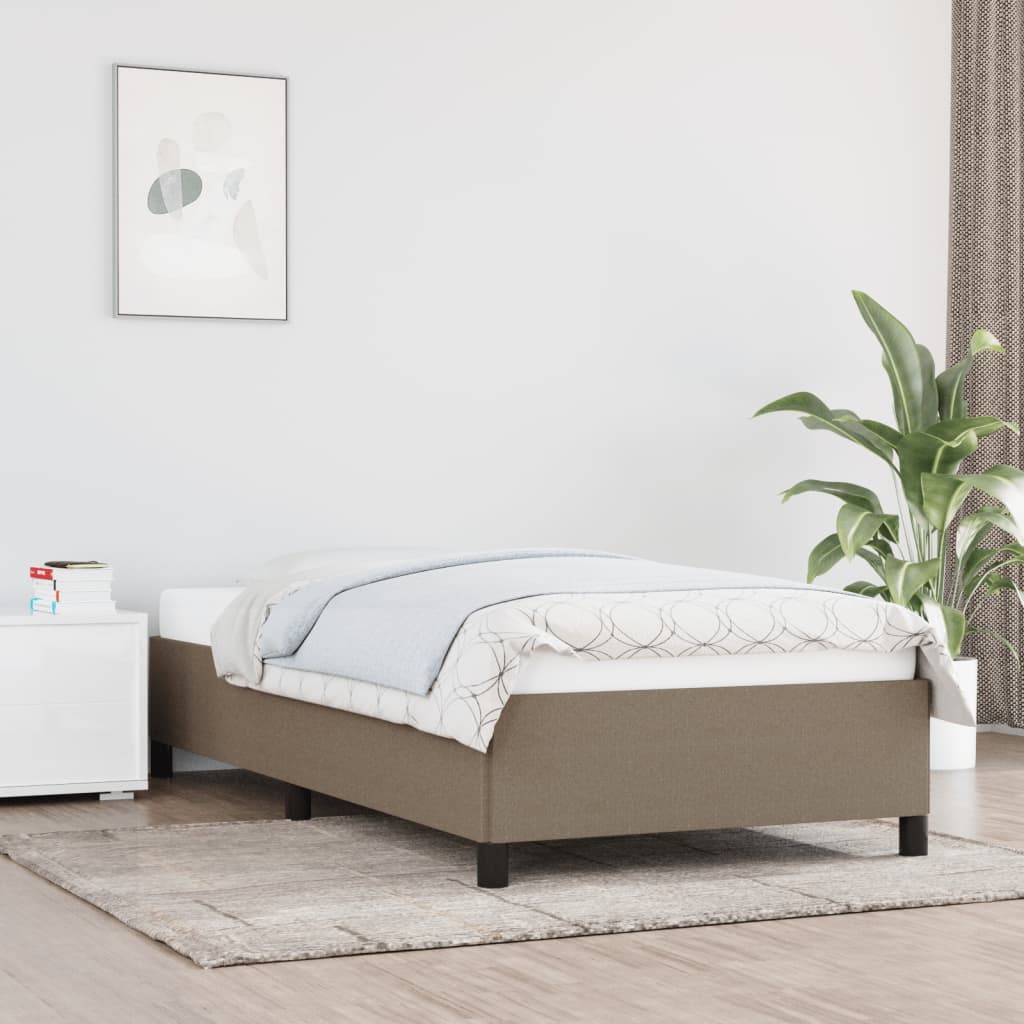 vidaXL Estructura de cama de tela gris taupe 90x200 cm