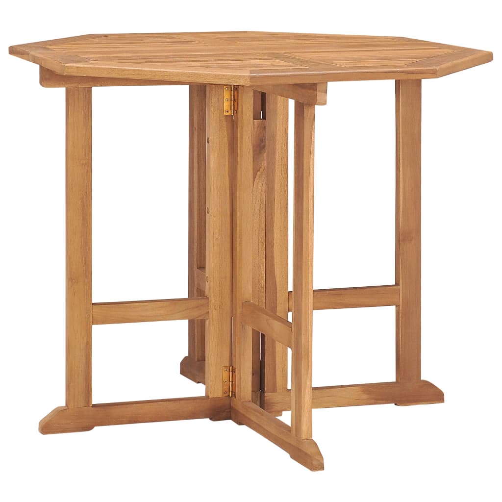 vidaXL Set de comedor de jardín plegable 5 pzas madera maciza de teca