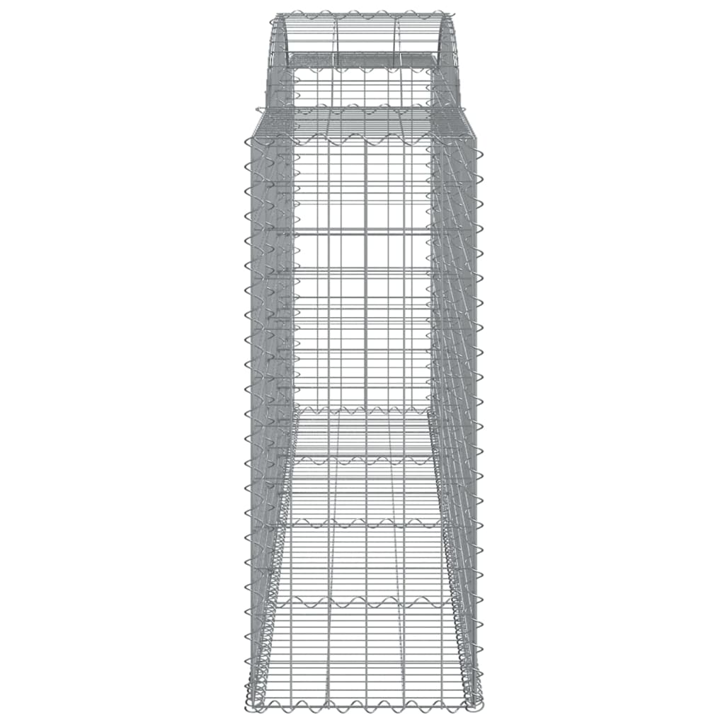 vidaXL Cestas de gaviones 6 uds forma de arco hierro 300x50x120/140 cm