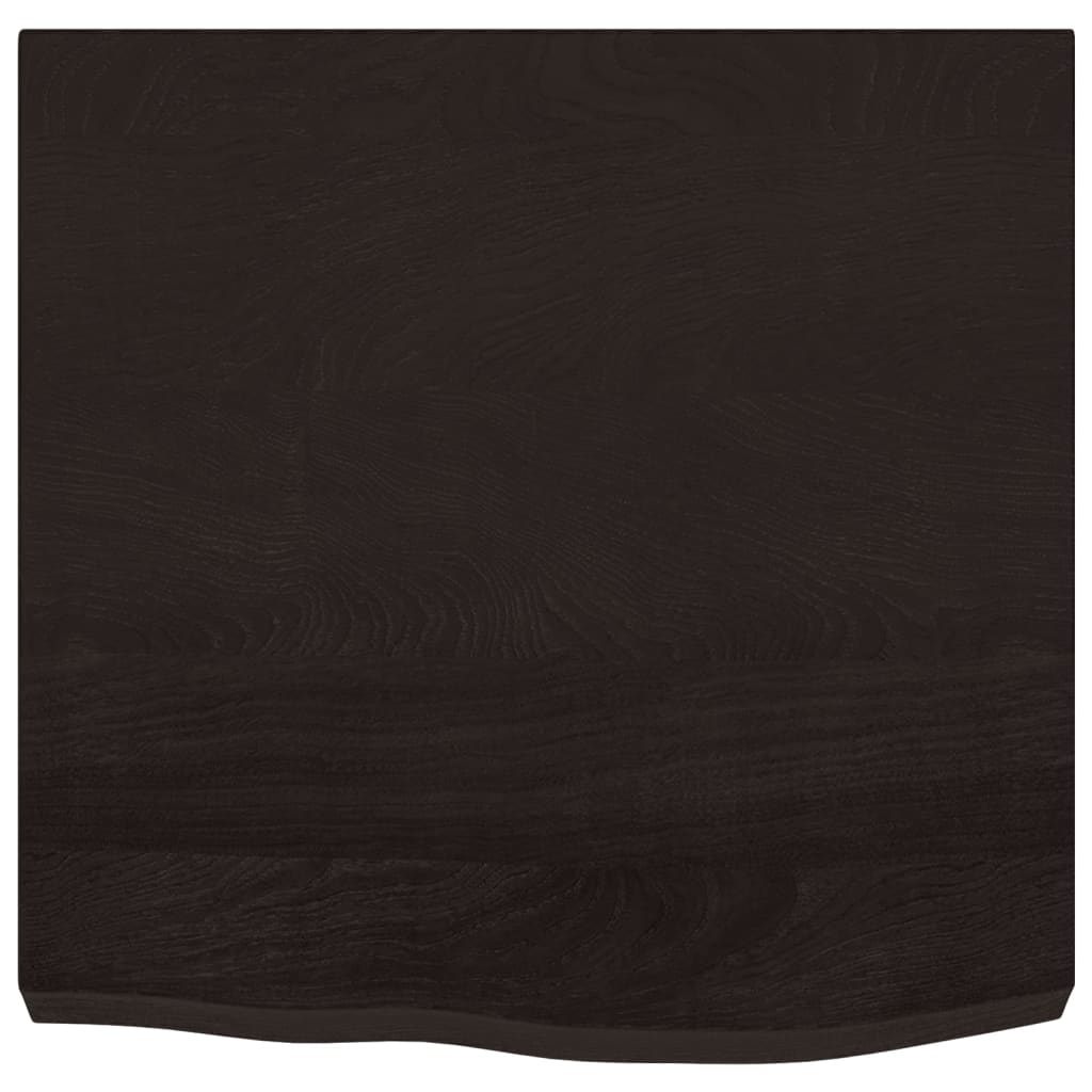 vidaXL Tablero mesa madera roble tratada marrón oscuro 60x60x(2-6) cm