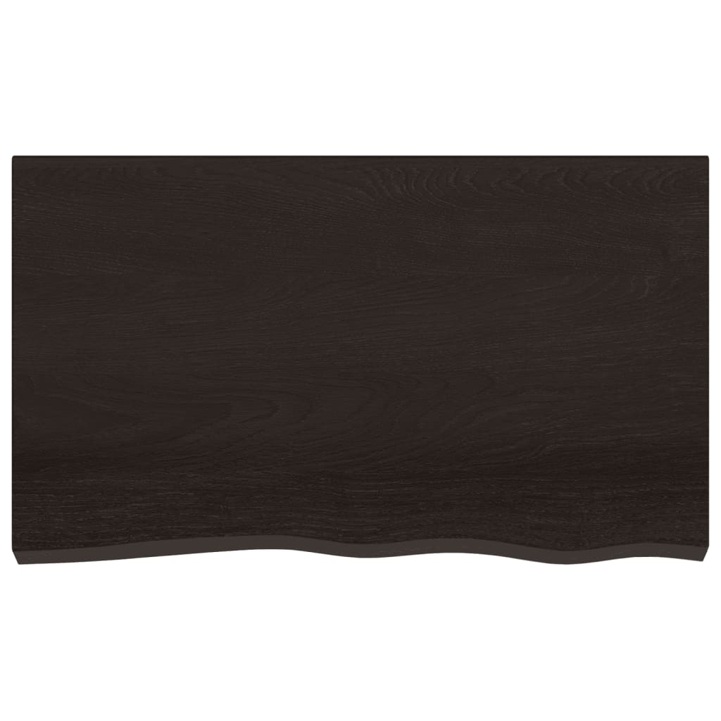 vidaXL Estante de pared madera roble tratada marrón oscuro 100x60x2 cm