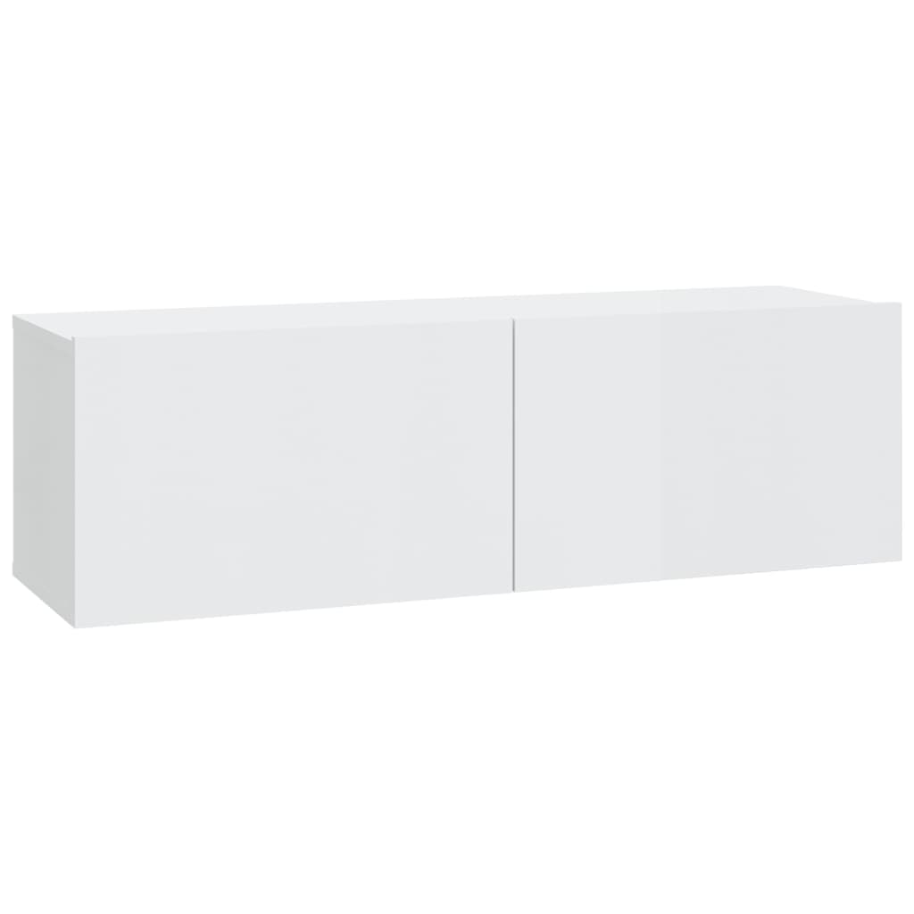 vidaXL Set de muebles de TV 6 pzas madera contrachapada blanco brillo