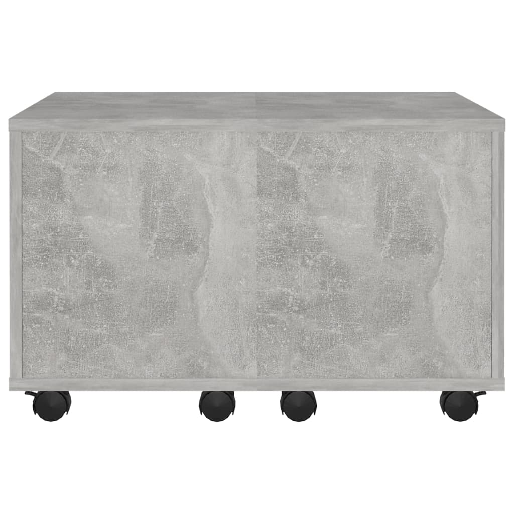 vidaXL Mesa de centro madera contrachapada gris hormigón 60x60x38 cm