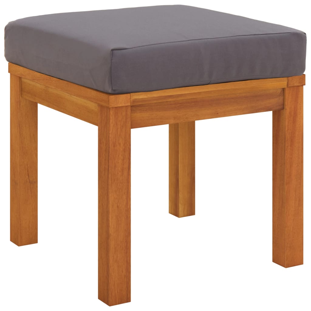 vidaXL Juego comedor jardín con cojines 9 piezas madera maciza acacia