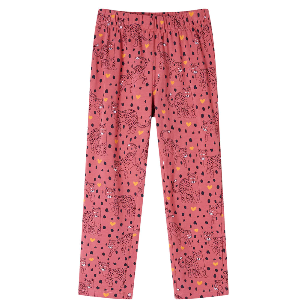 Pijama infantil de manga larga rosa viejo 104